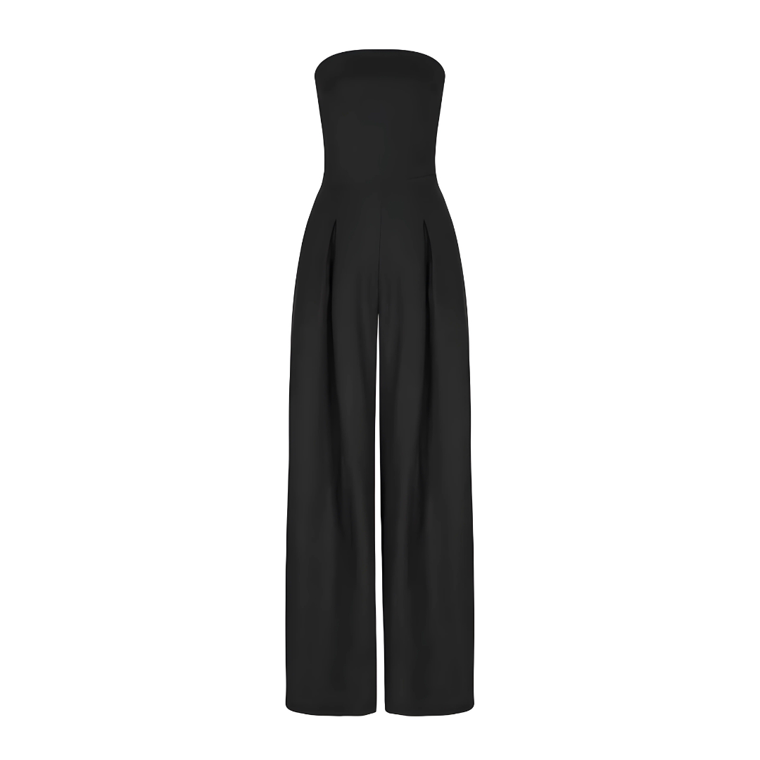 Alessia | Eleganter Jumpsuit ohne Träger mit weitem Bein