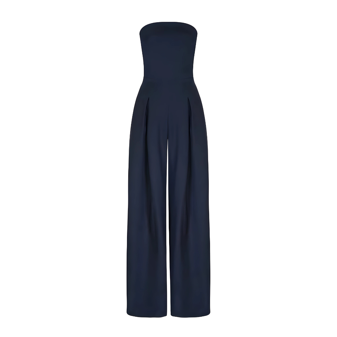 Alessia | Eleganter Jumpsuit ohne Träger mit weitem Bein